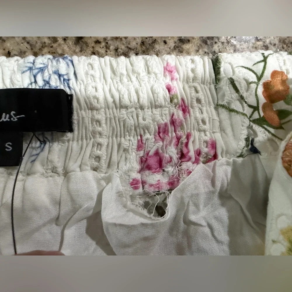 NWT Lulus Sweet At Heart White Floral Embroidered Two-Piece Midi Dress Small - Picture 16 of 16